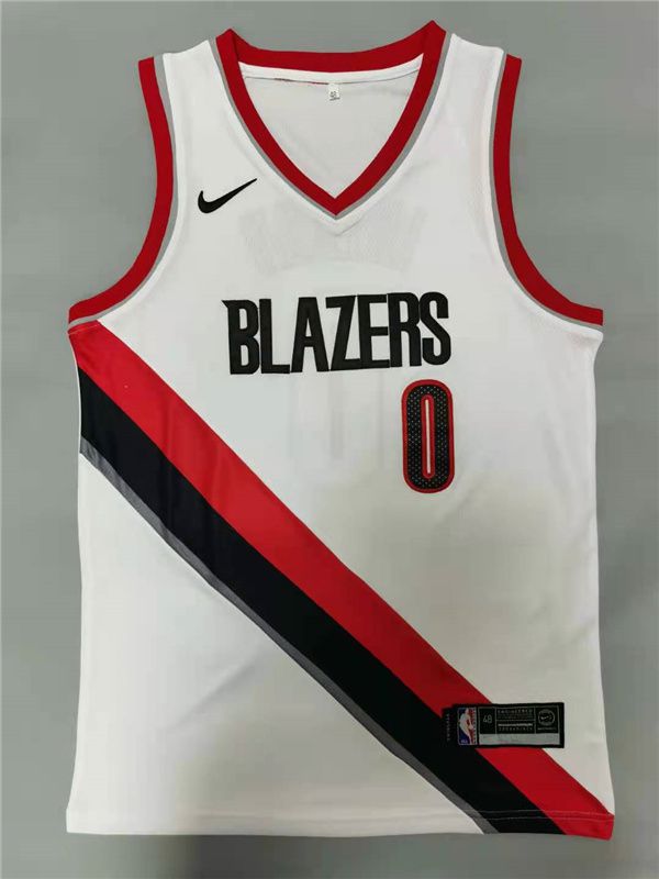 Men Portland Trail Blazers #0 Lillard White 2021 Nike Game NBA Jersey